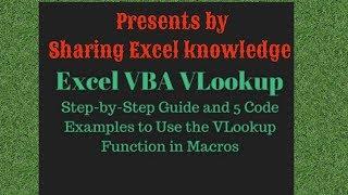 VLOOKUP function using VBA in Microsoft Excel for Multiple columns