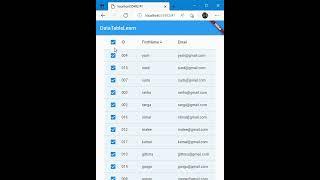 Flutter material table demo