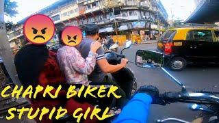 Stupid Girl With Chapri Biker | Road Rage | Bad Mumbai Bikers | Thunder On Road