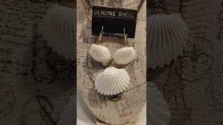 Genuine Shell Jewelry Pendant Necklace & Earrings For Sale #shorts #seashell #seashells #jewelry