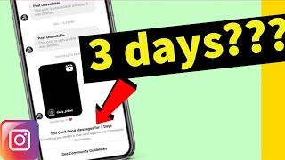“You can’t send messages for 3 days” Instagram Messenger Solution