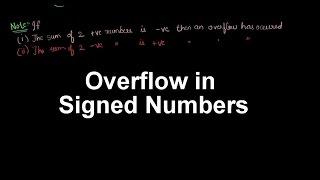 Gate Computer Organization-8 | Overflow in Signed Numbers