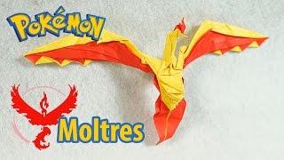 Paper Pokemon - Origami Moltres - ファイヤー Team Valor tutorial (Henry Pham)