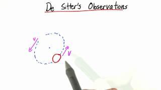 de Sitter's Observations - Intro to Physics