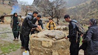 "Life of the Dangerous Noorbackh Tribe Family: Rain and Mountain Challenges"️️