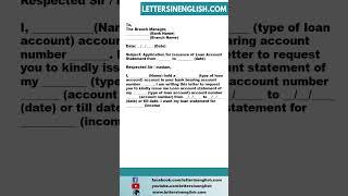 Request Letter for Loan Account Statement