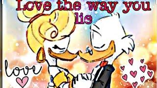 Ducktales. Scrooge & Goldie. "Love the way you lie"