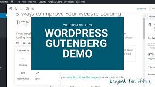 WordPress Gutenberg Editor Demo