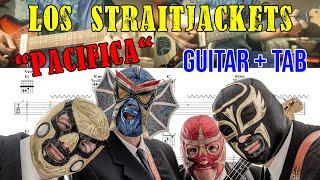 How To Play "Pacifica" (by Los Straitjackets) on Surf-Guitar + TAB (Download) in 4K