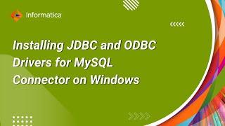 Installing JDBC and ODBC Drivers for MySQL Connector on Windows (NO VOICE)