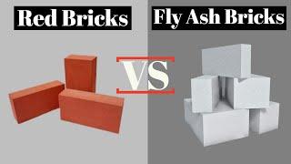 Difference Between Red Bricks and Fly ash Bricks #bricks #construction