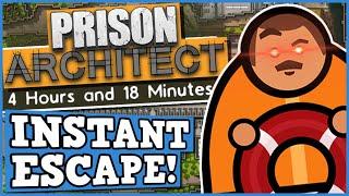INSTANT PRISON ESCAPE CHALLENGE - PRISON ARCHITECT is a perfectly balanced game with no exploits !?!