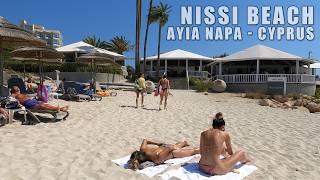 WALKING TOUR NISSI Beach, Ayia Napa, Cyprus ▶ Virtual Tour along the beautiful Bay in 4K