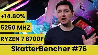 Ryzen 7 8700F Undervolt & Overclock to 5250 MHz feat. ROG X670E Hero | SkatterBencher #76