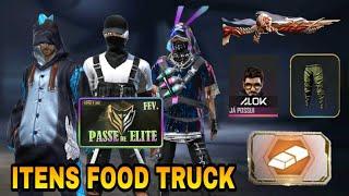 EVENTO FOOD TRUCK - TODOS OS ITENS - PASSE BARATO, ESTILO TECH, PERSONAGEM ALOK, COELHO TECH, DINO