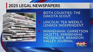 Legal newspapers named in Minnehaha, Lincoln Counties