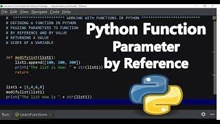 Python Functions and Parameter Passing by Reference