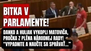 Náhly skrat v parlamente! Danko a Huliak vykopli Matoviča a Pročka z pléna NRSR! Vypadnite a naučte