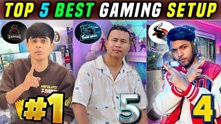 TOP 5 BEST GAMING SETUP OF FREEFIRE YOUTUBERS | Total Gaming Gaming Setup | Tonde Gamer Gaming Setup