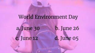 Important Days Of June | June Important Days | Current Affairs Quiz 2021 | GK Quiz 2021