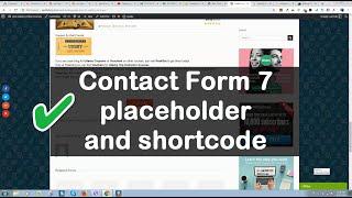 contact form 7 placeholder and contact form 7 shortcode