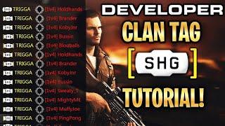 SHG CLAN TAG (GLITCH)  Vanguard! WORKS ON ALL SYSTEMS! Modded DEV CLAN TAG TUTORIAL Call of Duty