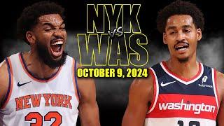 New York Knicks vs Washington Wizards Full Game Highlights - October 9, 2024 | 2024 NBA Pre Season