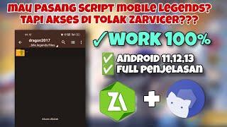 Akses di Tolak ZArchiver | Cara pasang Script ML Terbaru 2024