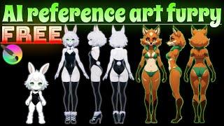 FREE Ai Furry reference art!  No Drawing Skills Needed!