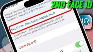 How to add Another face ID iphone | Add 2nd Face ID to ios 18