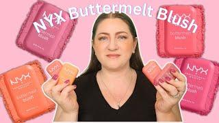 NEW! NYX Buttermelt Blush 4 Shade Try-on + Wear Test & GIVEAWAY!!