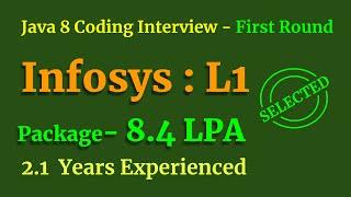 Infosys Java 8 Coding Interview Question Answers | First Round