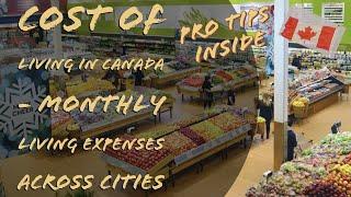 Cost of living in Canada - Average Monthly Living Expenses across Cities