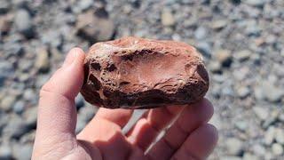 Ordinary Red Beach Rock Turns Into An Amazing Gemstone