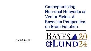 Szilvia Szeier - Conceptualizing Neuronal Networks as Vector Fields: A Bayesian Perspective on Brain