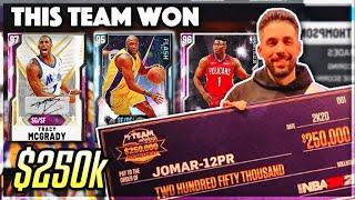 He won $250,000 using THIS TEAM in nba 2k20 myteam....