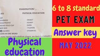 6-8 physical education ANSWER KEY | PET EXAM @GjStudies