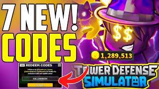 *NEW* ALL WORKING CODES FOR TOWER DEFENSE SIMULATOR IN NOVEMBER - ROBLOX TDS CODES