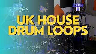 UK / shuffle house drum loops 132 BPM // The Hybrid Drummer