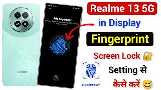 Realme 13 5g in Display Fingerprint Lock  Setting | Realme 13 Fingerprint Screen Lock Kaise Lagaye