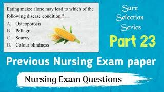 Previous nursing exam paper nursing exam questions part 23