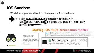 #HITBCyberWeek D2T1 - Jailbreaks Never Die: Exploiting iOS 13.7