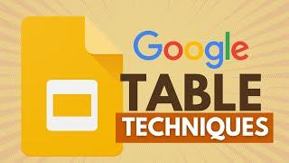 How to Insert, Edit, and Change Tables in Google Slides: Table Techniques