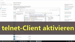 [Windows 10] Telnet-Client aktivieren