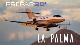 Prepar3D - Carenado Hawker 850 - Landing at La Palma -  TrackIR