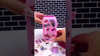 Barbie Stickers on Pink Fridge Caddy!  (Part 1) | Satisfying Video ASMR #barbie #shorts