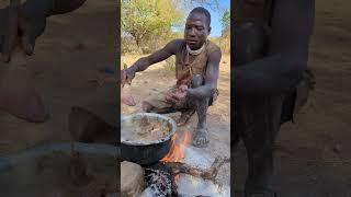 Cooking a breakfast middle in forest is incredible experience #hadzabetribe #villagelife