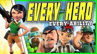 Every Hero Ability with Boom Beach Tribal Boosted Zookas