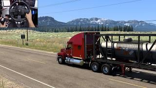 Mack Pinnacle straight piped - American Truck Simulator | Steering wheel gameplay