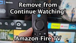 Amazon Fire TV Devices - How to REMOVE Recently Watched Prime Video